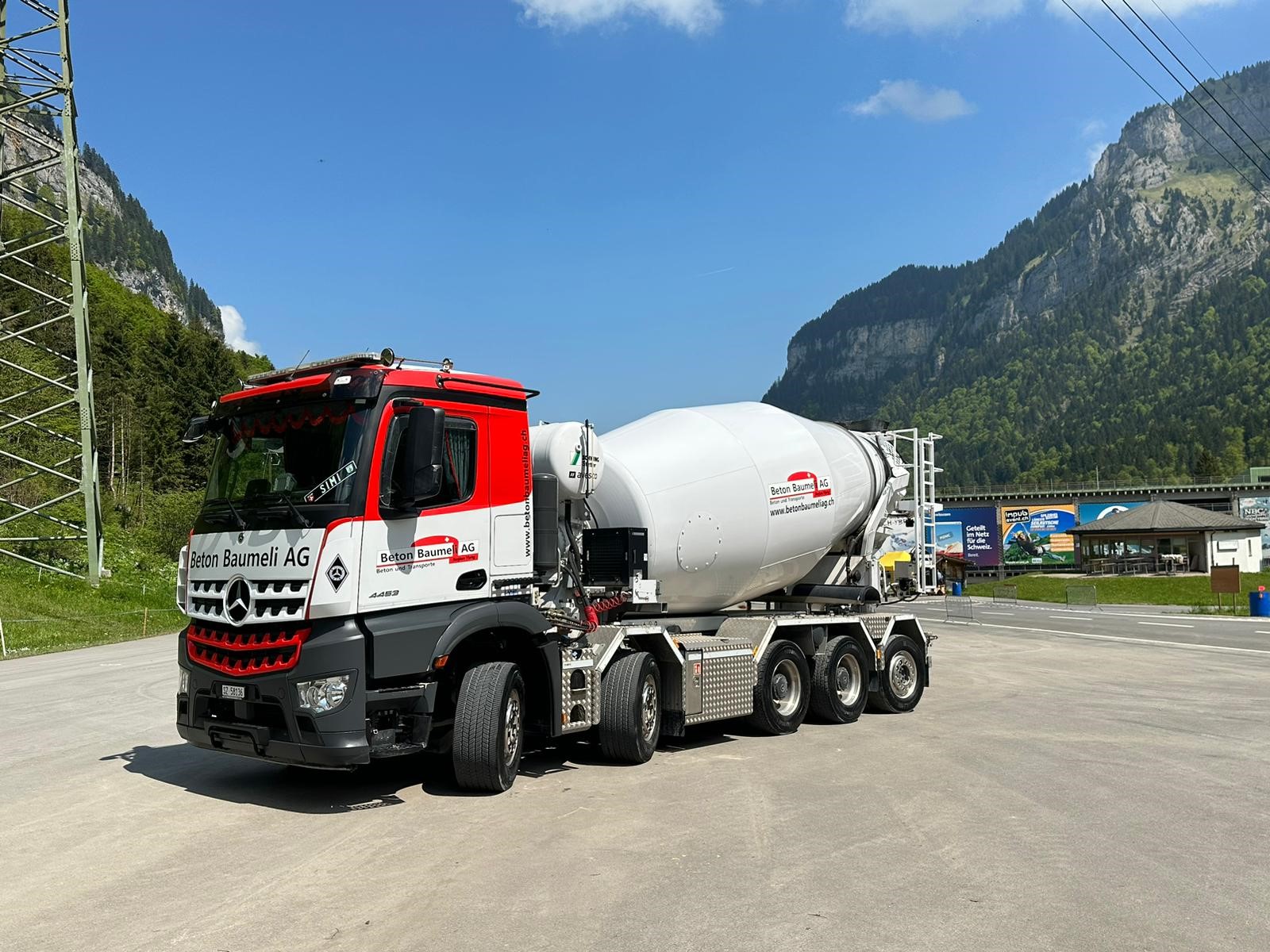 Lastwagenbeschriftung Beton Baumeli AG